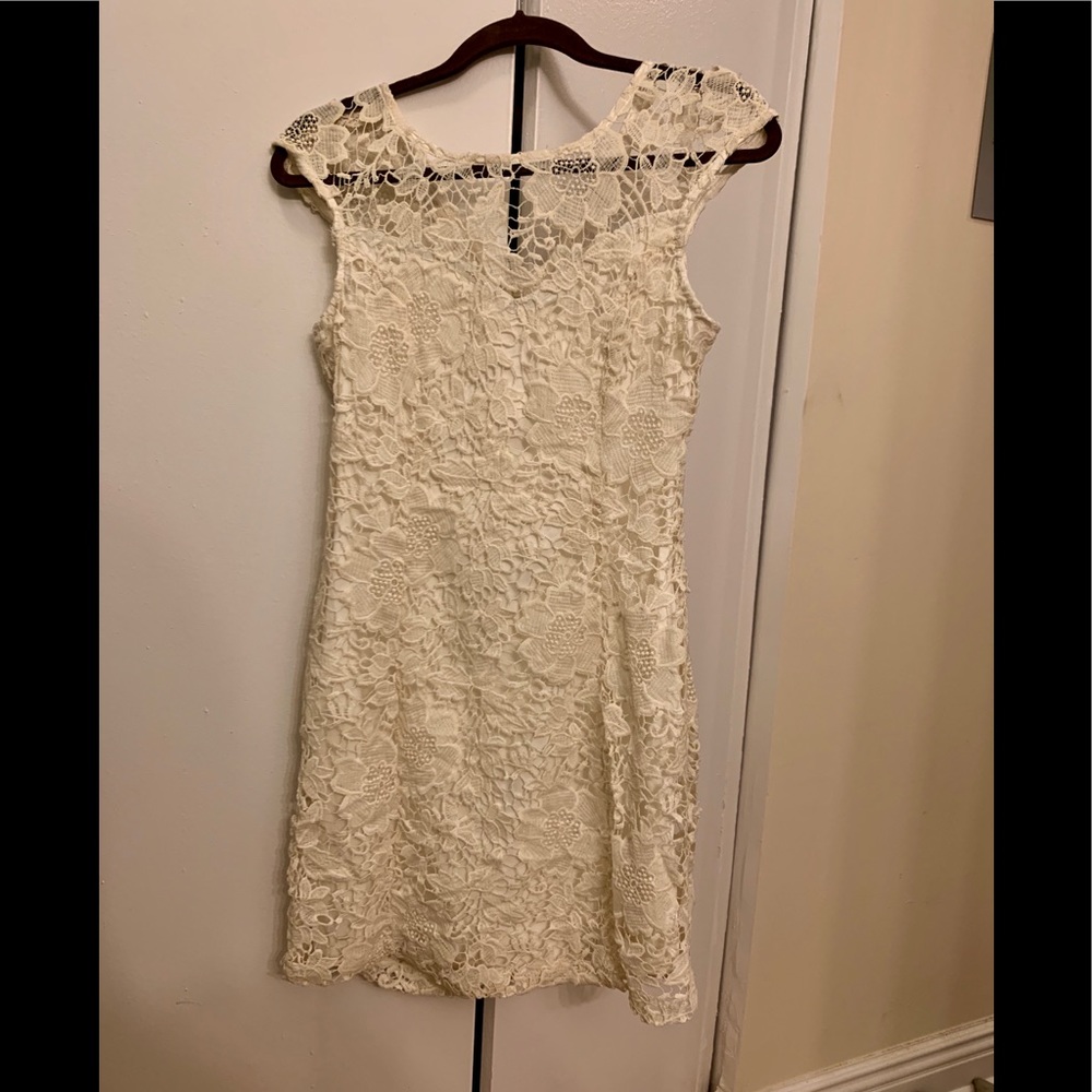 white lacy dress